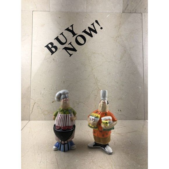 CIC Salt & Pepper Shakers Two BBQ Men DAD Gift - Picture 12 of 12